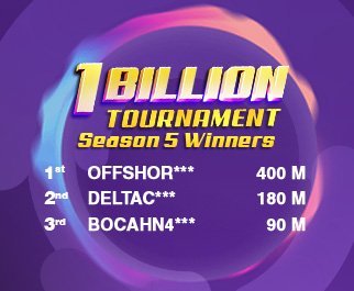 1 Billion Tournament Season 5 Winners